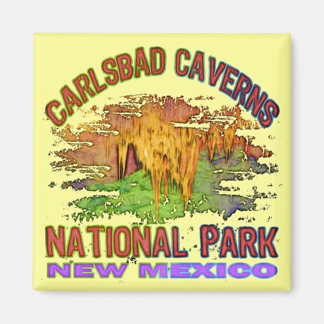 Imán Parque nacional de las Cavernas Carlsbad, Nuevo Mé (Frente)