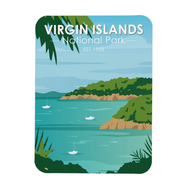 Imán Parque nacional de las Islas Vírgenes (Vertical)