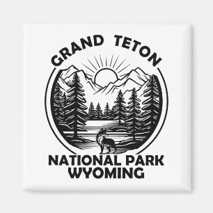 Imán Parque nacional de las montañas del Gran Tetón Wyo