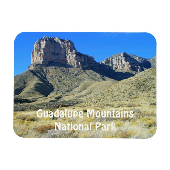 Imán Parque nacional de las Montañas Guadalupe (Horizontal)