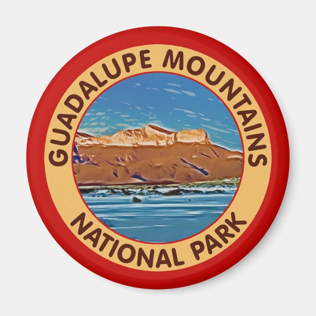 Imán Parque nacional de las Montañas Guadalupe, Texas (Frente)