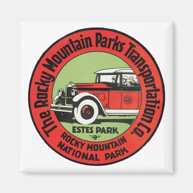 Imán Parque nacional de las Montañas Rocosas (Frente)