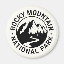 Imán Parque nacional de las Montañas Rocosas Emblem