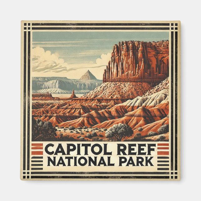 Imán Parque nacional de los arrecifes del Capitolio (Frente)
