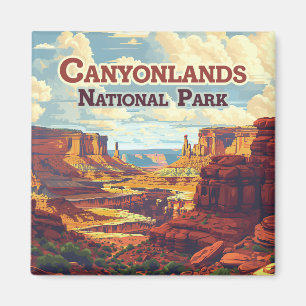 Imán Parque nacional de los Cañones, Utah Moab Retro