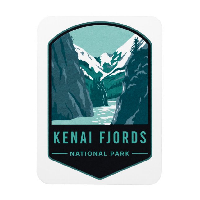 Imán Parque nacional de los fiordos de Kenai (Vertical)