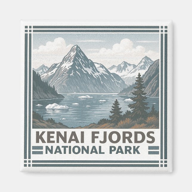 Imán Parque nacional de los fiordos de Kenai (Frente)