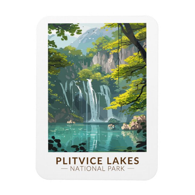 Imán Parque nacional de los lagos de Plitvice Viaje de  (Vertical)