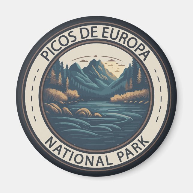 Imán Parque nacional de los Picos de Europa España Viaj (Frente)