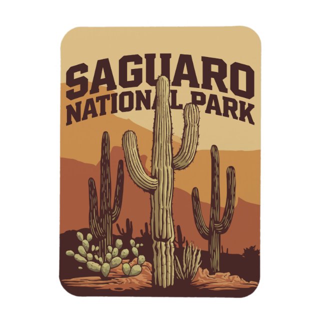 Imán Parque nacional de Saguaro (Vertical)