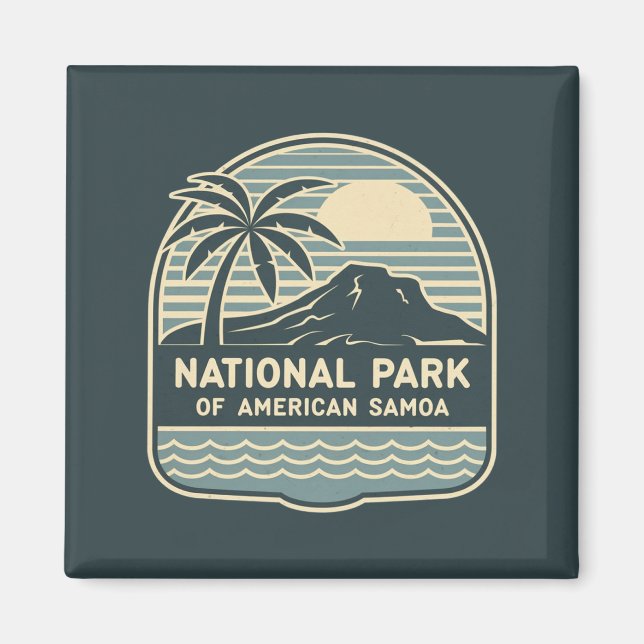 Imán Parque nacional de Samoa Americana (Frente)