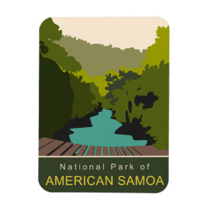 Imán Parque nacional de Samoa Americana Arte de viajes