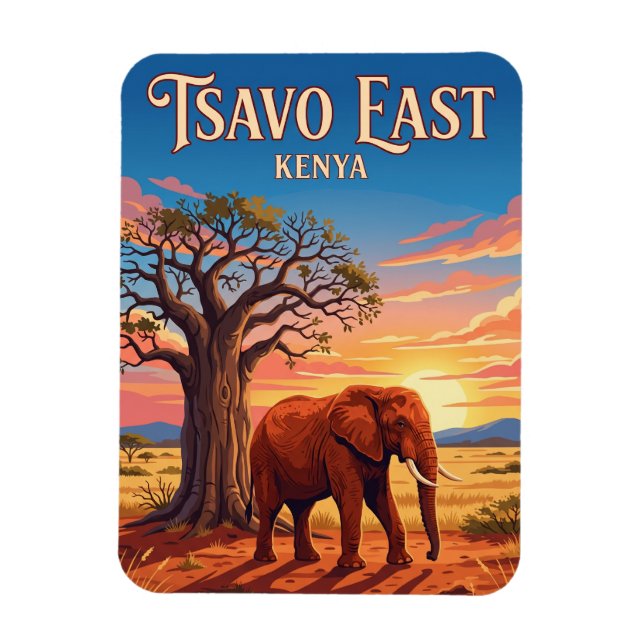 Imán Parque Nacional de Tsavo Este Kenia (Vertical)
