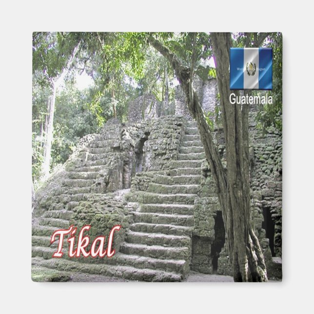 Imán Parque nacional de zGT012 TIKAL, Guatemala, Fridge (Frente)