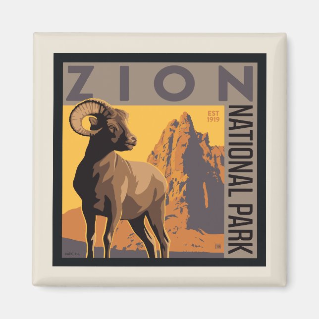 Imán Parque nacional de Zion | Ram (Frente)