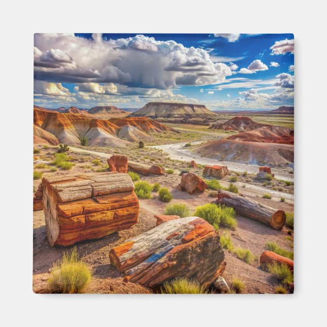 Imán Parque nacional del bosque petrolero, desierto pin (Frente)