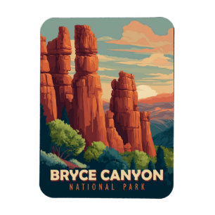 Imán Parque nacional del cañón Bryce de Viaje Vintage U