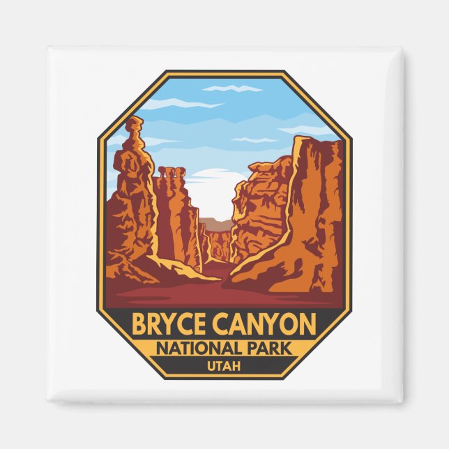 Imán Parque nacional del Cañón Bryce Emblem Utah (Frente)