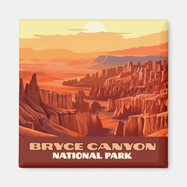 Imán Parque nacional del Cañón Bryce Montañas Utah (Frente)