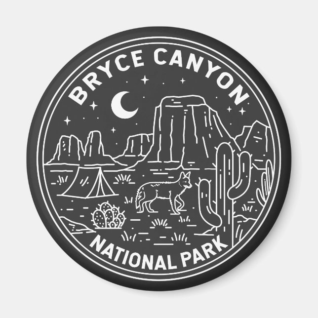 Imán Parque nacional del Cañón de Bryce (Frente)