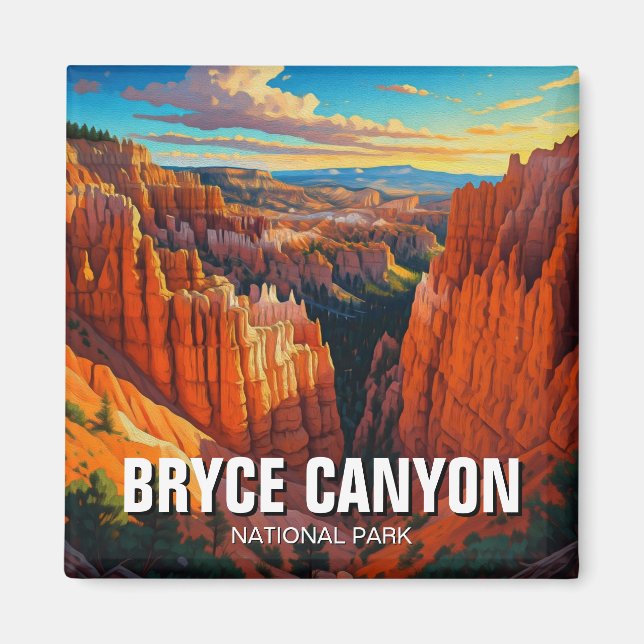 Imán Parque nacional del Cañón de Bryce (Frente)