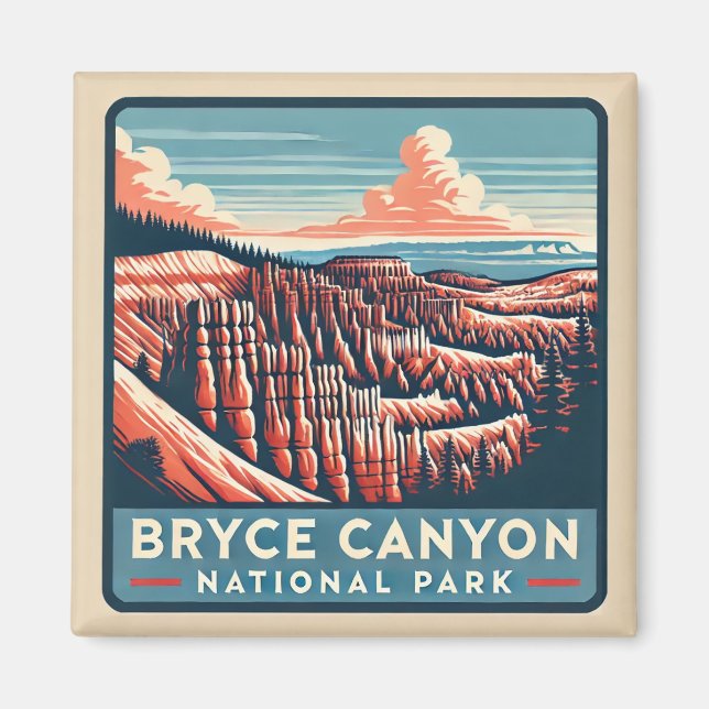 Imán Parque nacional del Cañón de Bryce (Frente)