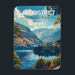 Imán Parque nacional del distrito de los lagos Inglater<br><div class="desc">Diseño artístico vectorial del Parque Nacional Lake District. Es el mayor de los trece parques nacionales de Inglaterra y Gales.</div>