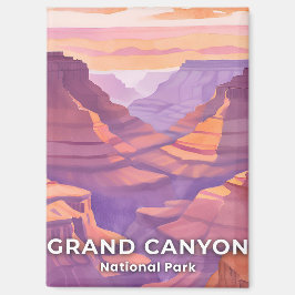 Imán Parque nacional del Gran Cañón acuarela Viaje de a