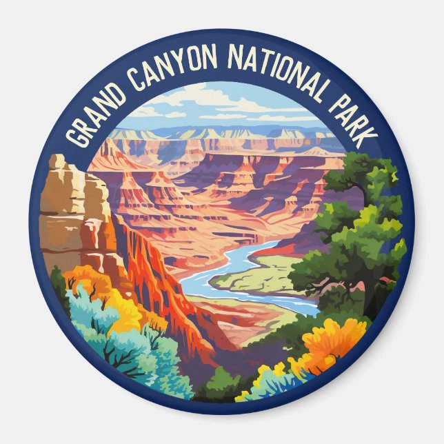 Imán Parque nacional del Gran Cañón, Arizona, Arte de é (Frente)