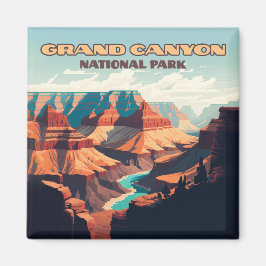 Imán Parque nacional del Gran Cañón, Arizona Retro