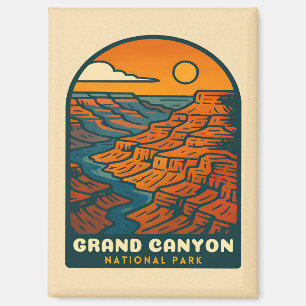 Imán Parque nacional del Gran Cañón de Viajes Retro Vin