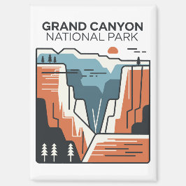 Imán Parque nacional del Gran Cañón Ilustracion abstrac