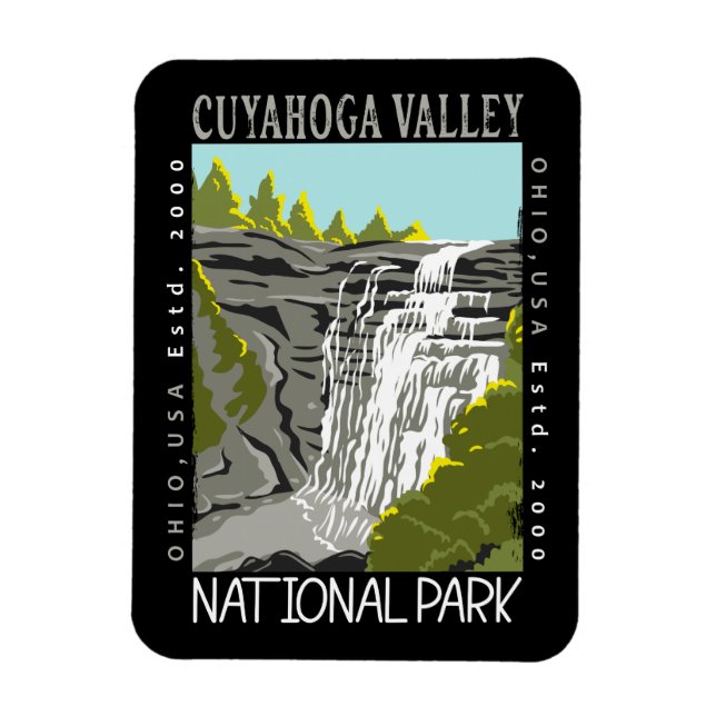 Imán Parque nacional del Valle de Cuyahoga en Ohio (Vertical)