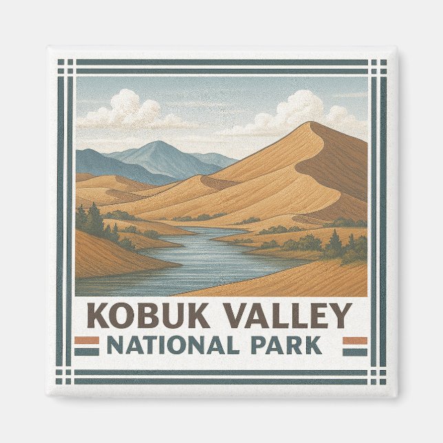 Imán Parque nacional del Valle de Kobuk (Frente)