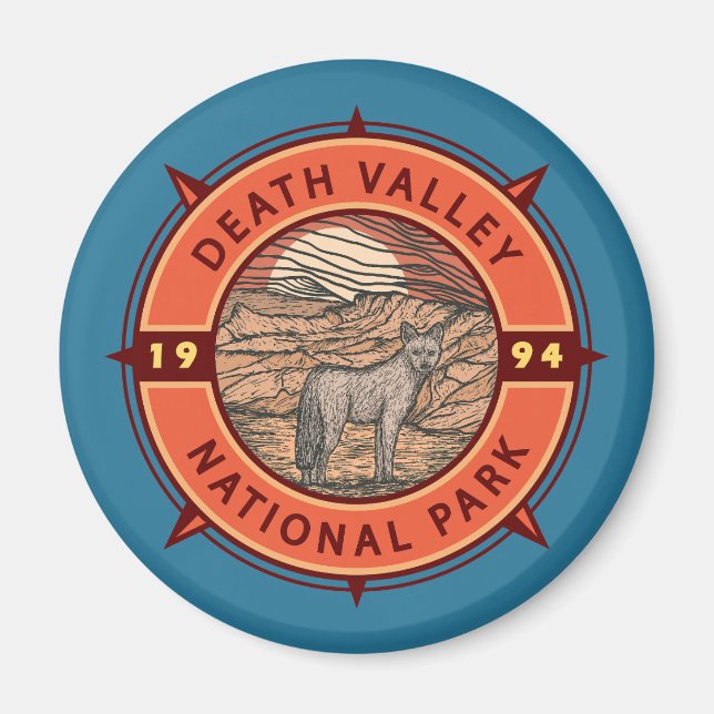 Imán Parque nacional del Valle de la Muerte Coyote Comp (Frente)