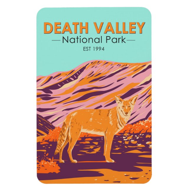 Imán Parque nacional del Valle de la Muerte Coyote Vint (Vertical)