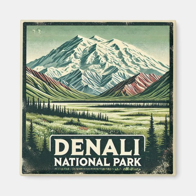 Imán Parque nacional Denali (Frente)