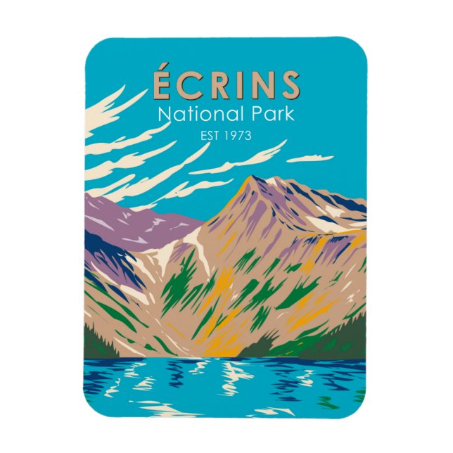 Imán Parque nacional Ecrins Alpes Dauphine Francia (Vertical)
