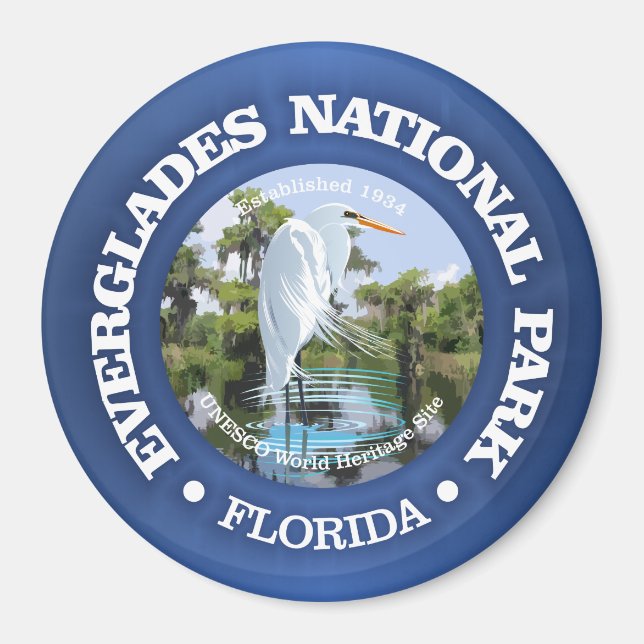 Imán Parque nacional Everglades (egret) (Frente)