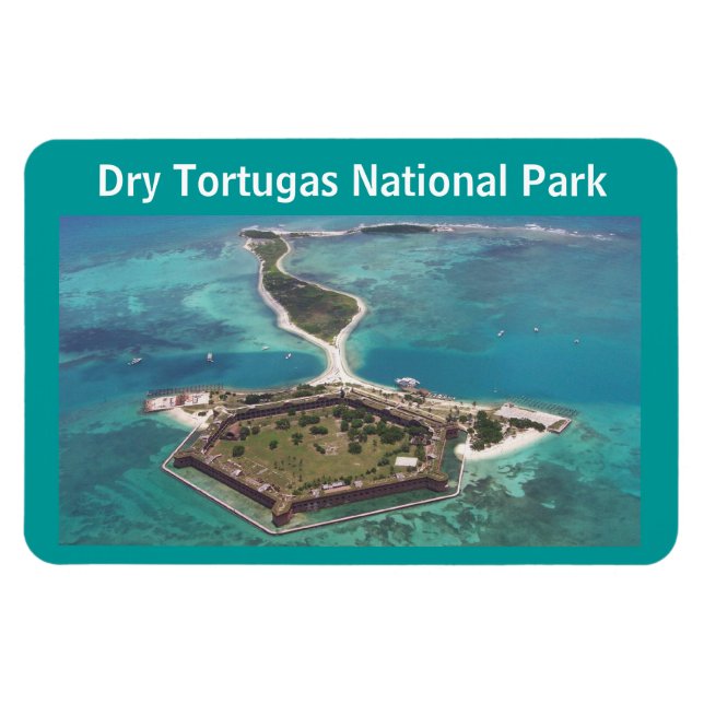 Imán Parque nacional Fort Jefferson Dry Tortugas (Horizontal)