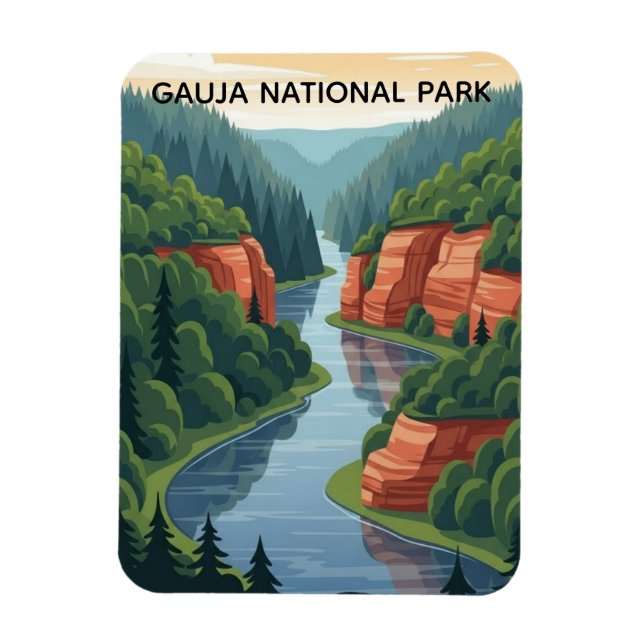 Imán Parque Nacional Gauja Letonia Viajes (Vertical)