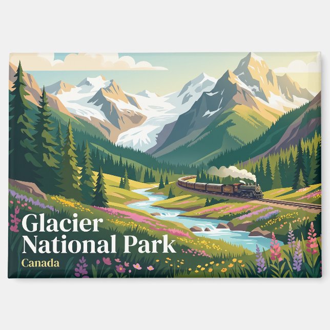 Imán Parque Nacional Glaciar Canadá (Anverso)