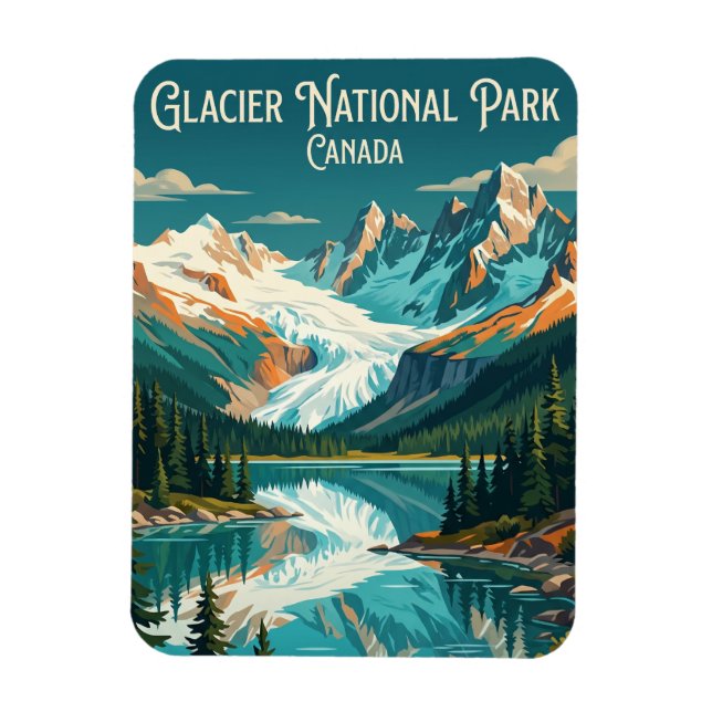 Imán Parque Nacional Glaciar Canadá (Vertical)