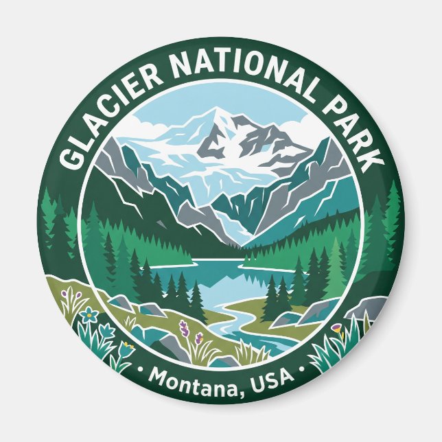 Imán Parque Nacional Glaciar EE. UU. (Frente)