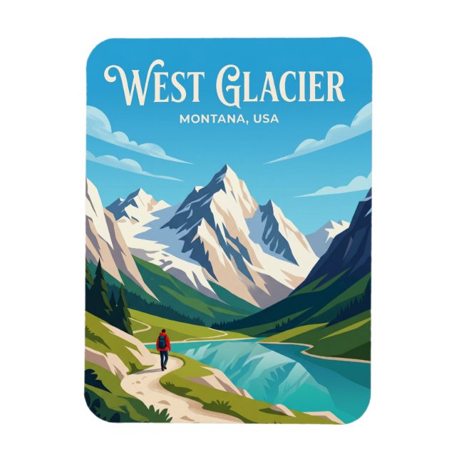 Imán Parque Nacional Glaciar EE. UU. (Vertical)
