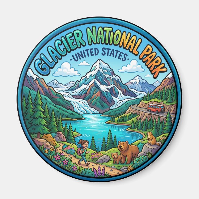 Imán Parque Nacional Glaciar Montana (Frente)