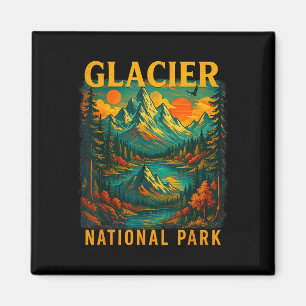 Imán Parque nacional glaciar viaje retro montaña