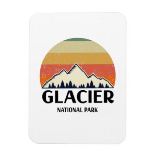 Imán Parque nacional Glaciar Vintage