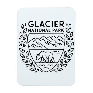 Imán Parque nacional Glacier Emblem