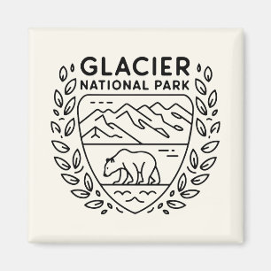 Imán Parque nacional Glacier Emblem